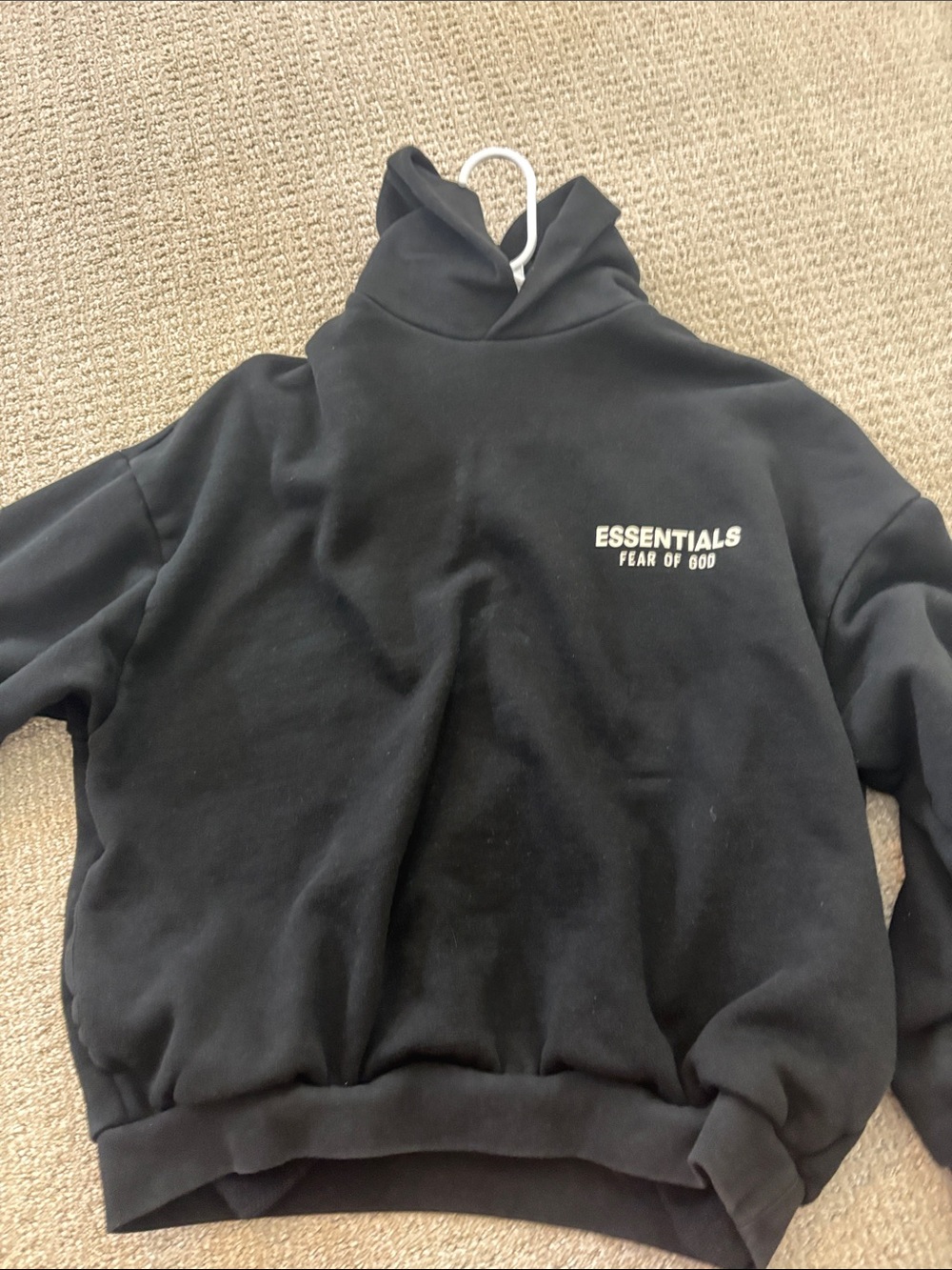 Black womens essentials hoodie. Size small
